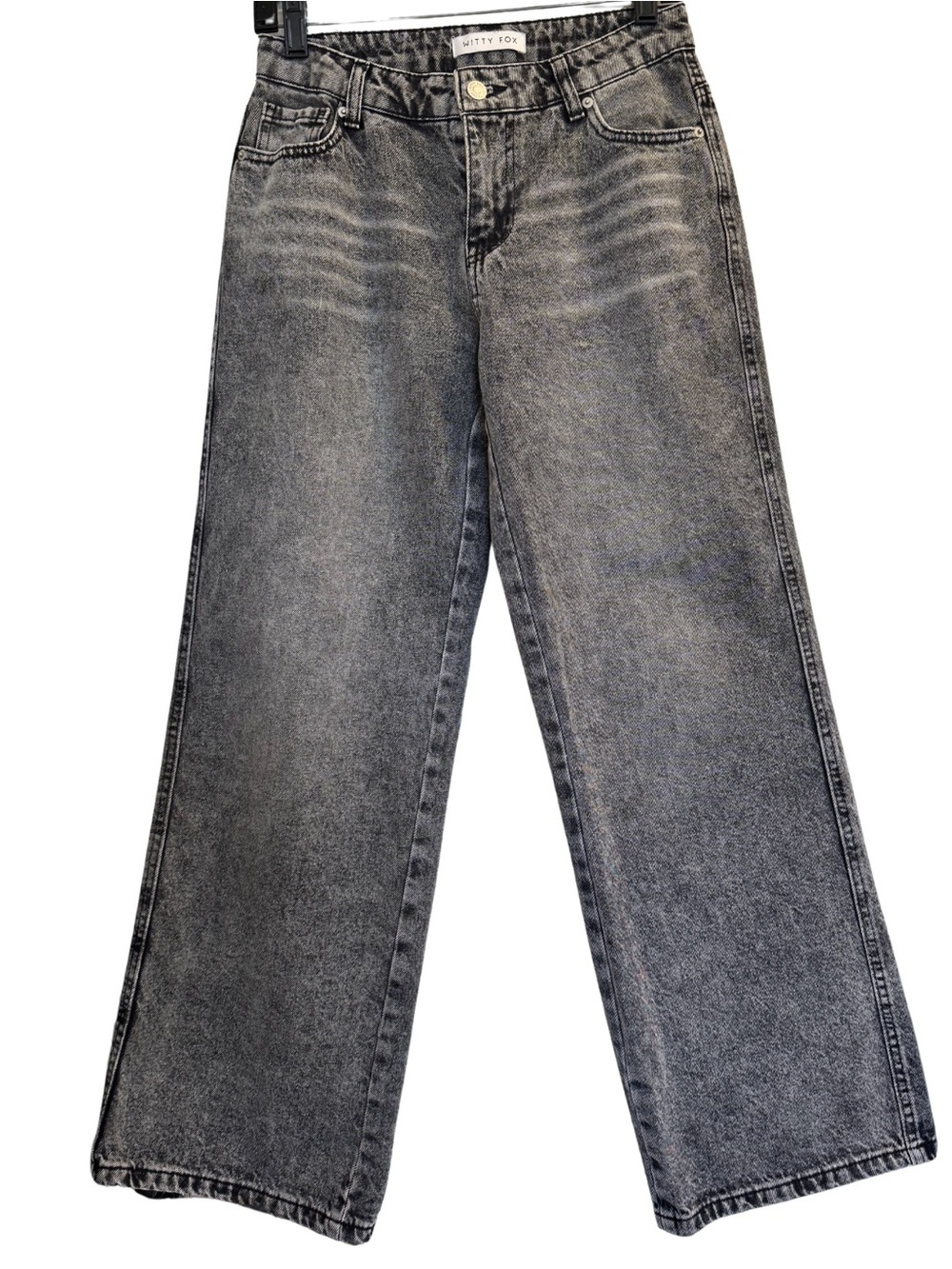 Witty Fox Gray Acid Wash Wide Leg Jeans Size 3/26